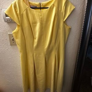 Dress barn yellow dress size 16